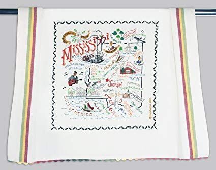 Catstudio Mississippi Dish Towel - Original Geography Collection Décor 033D(CS)