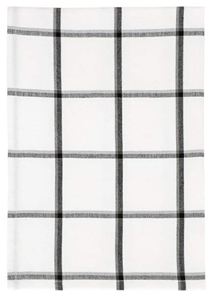 Traders and Company 100% Cotton White & Black Plaid 20