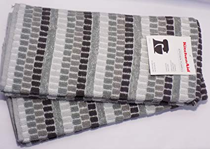 KitchenAid Kitchen Towel Set of 2 - Gray Squares