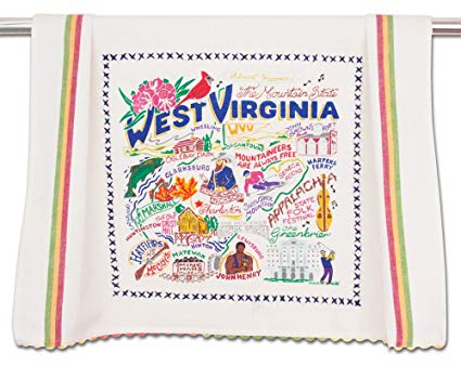 Catstudio West Virginia Dish Towel - Original Geography Collection Décor 060WV-CS