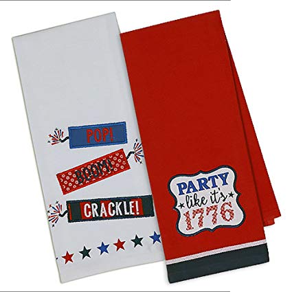 Party Like It's 1776 Independence Day Themed Towels - Set of 2