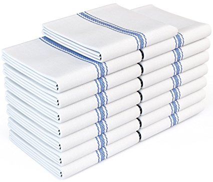 Royal Classic White Kitchen Towels, 15-Pack 100% Natural Cotton Dish Towels, 14 x 25 inches Flour Sack Towels - Make Great Bar Towels