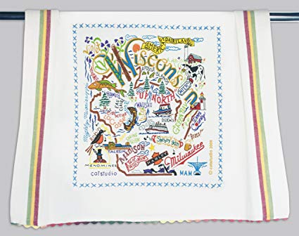 Catstudio Wisconsin Dish Towel - Original Geography Collection Décor 061D(CS)